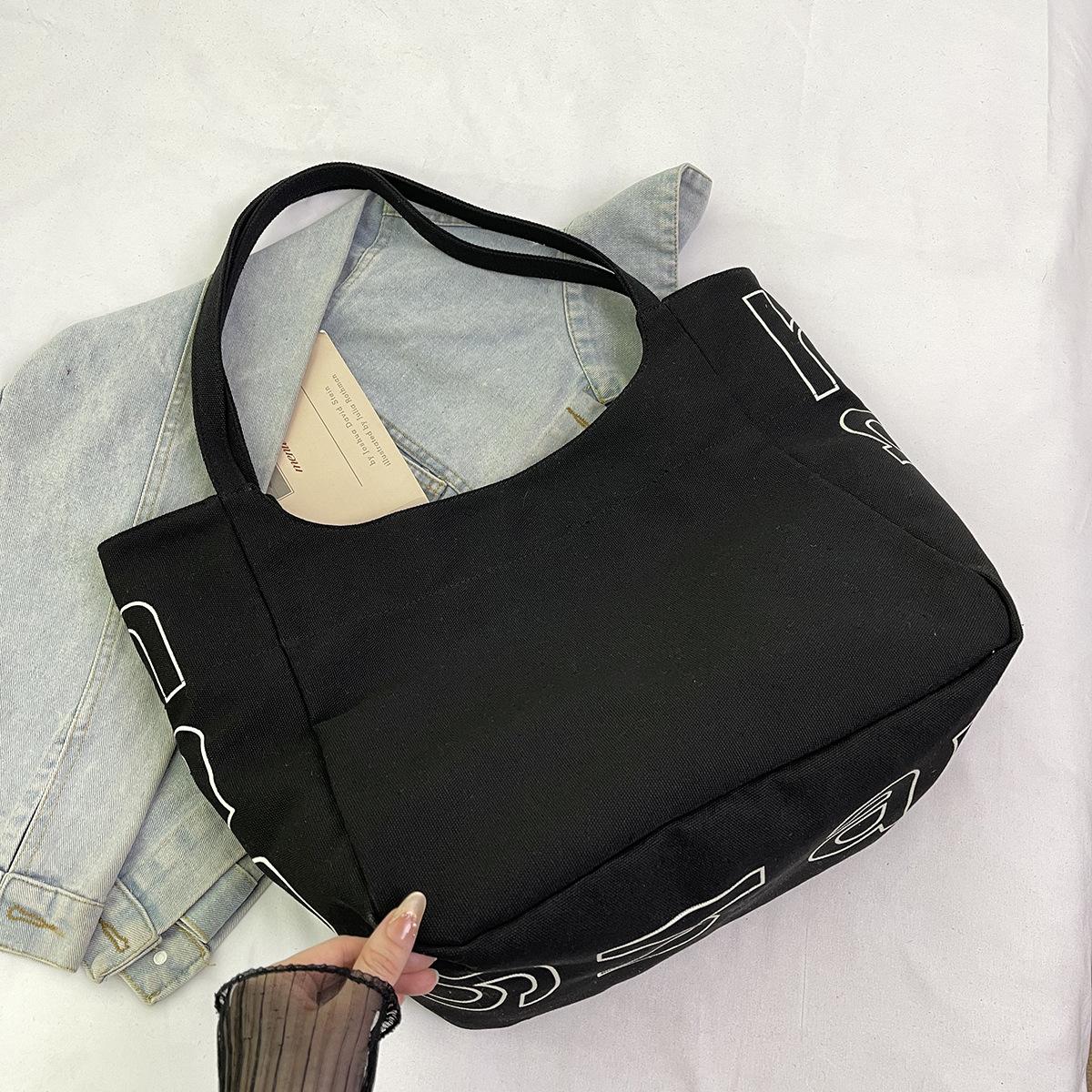 

2025 New Summer Casual Women s Bag Korean Edition Student Commuter Bag Large Capacity Shoulder Bag Foreign Style School Bag Tote Bag чёрный
