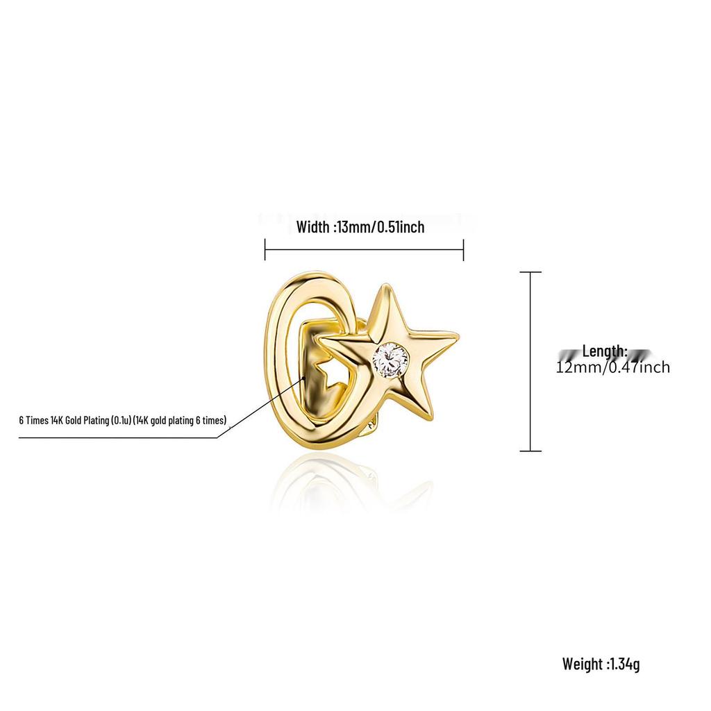 Zircon-Encrusted Copper Grillz: Halloween Bling Gold Tooth