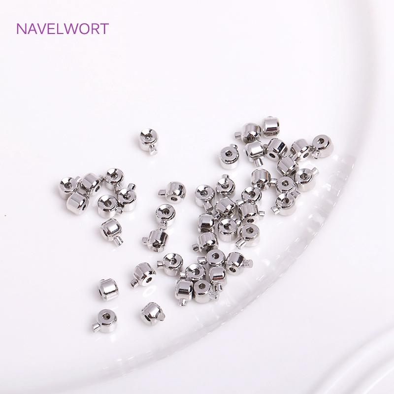 Wholesale 10pcs/20pcs Crimp & End Beads DIY Jewelry Accessories 14k/18K Gold Plating Beading Cord Stopper End Beads Fastener