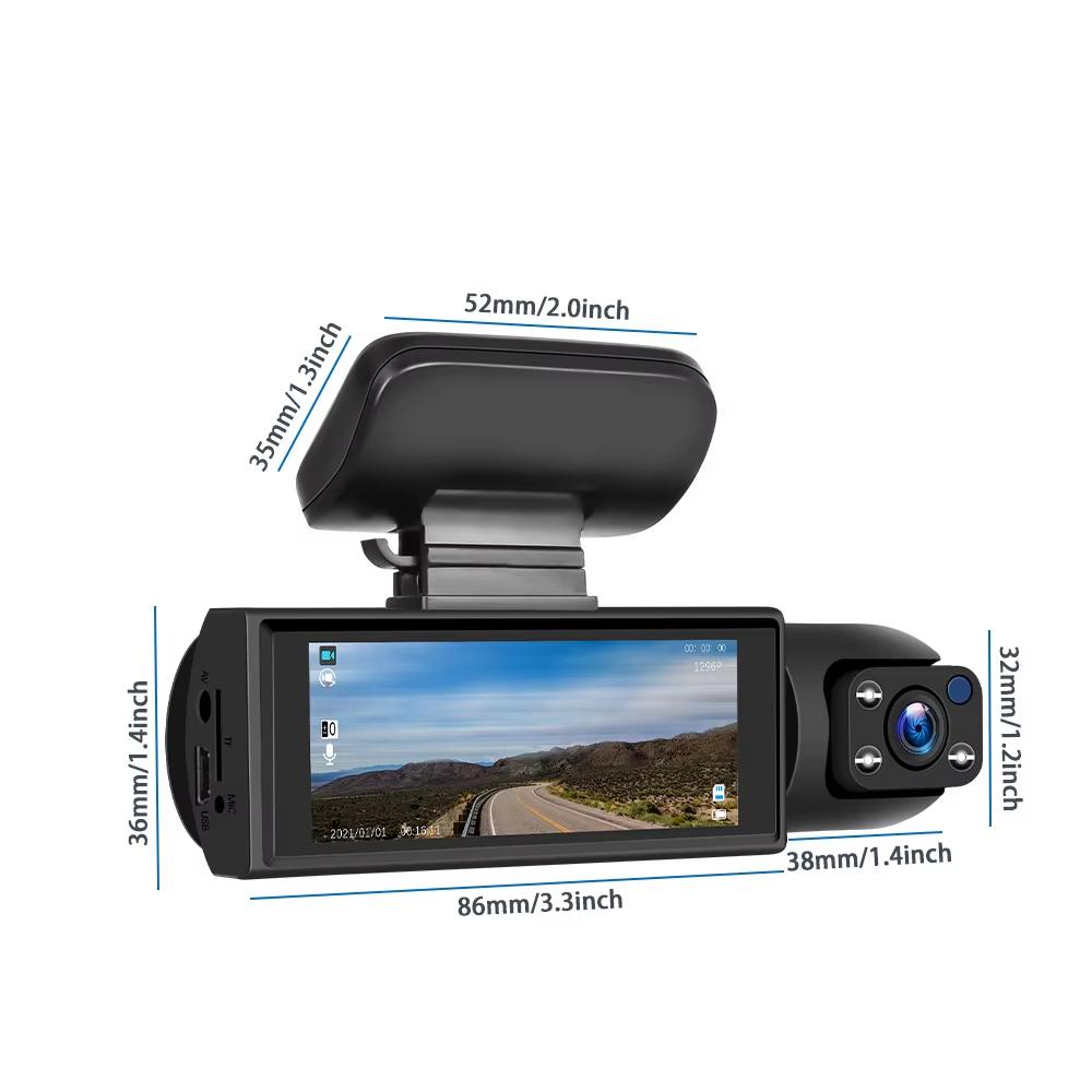 

1080P HD WiFi Dash Cam for Car DVR Camera Video Recorder Auto Night Vision WDR Voice Control Wireless 24H Parking Mode None чорний