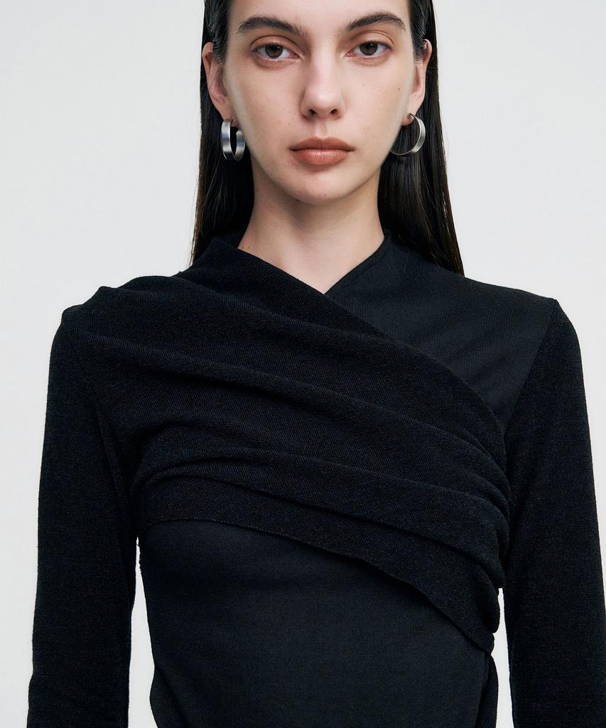 Kimjisu Layered Knit Top _ Black