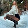 Kave 20D Sexy Black Open Crotch Sheer Tights For Women High Waist Reinforced Toes Pantyhose Thin Nylon Party Tights