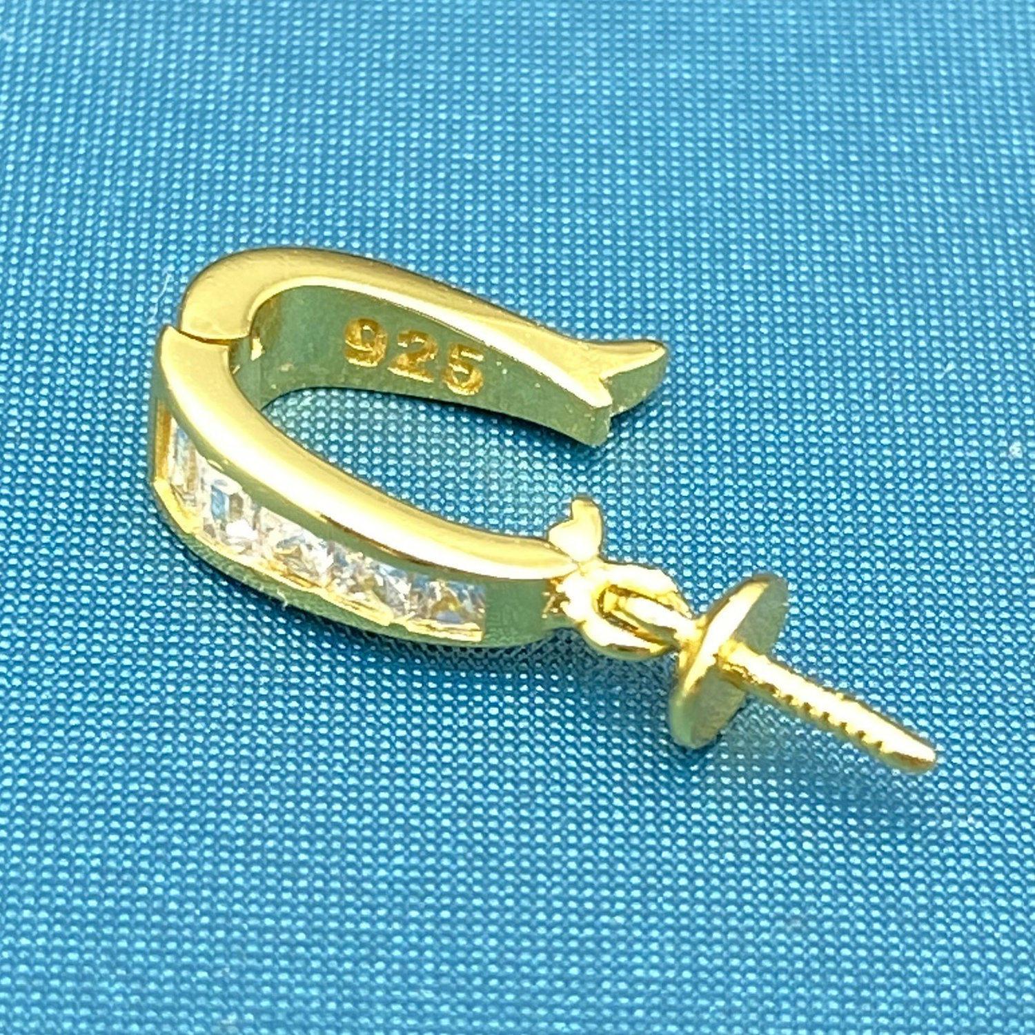 Amber Rhinestone Pearl Pendant Clasp for DIY Necklace Craft