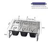 Stainless Steel Extendable Multi-Compartment Condiment Rack