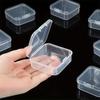 6-48Pcs Clear Small Containers Plastic Square Bead Storage Box for Beads Jewelry Crafts Board Game Pieces Organization Wholesale