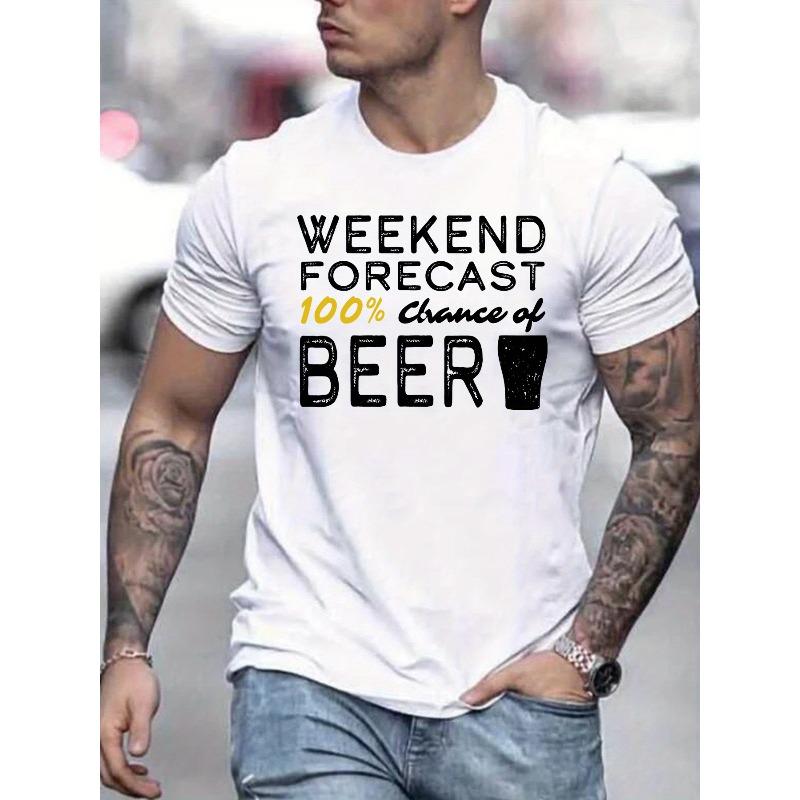 Summer Men S Fashion Patterned Short-Sleeve Round Neck Fashionable Cool T-Shirt S белый