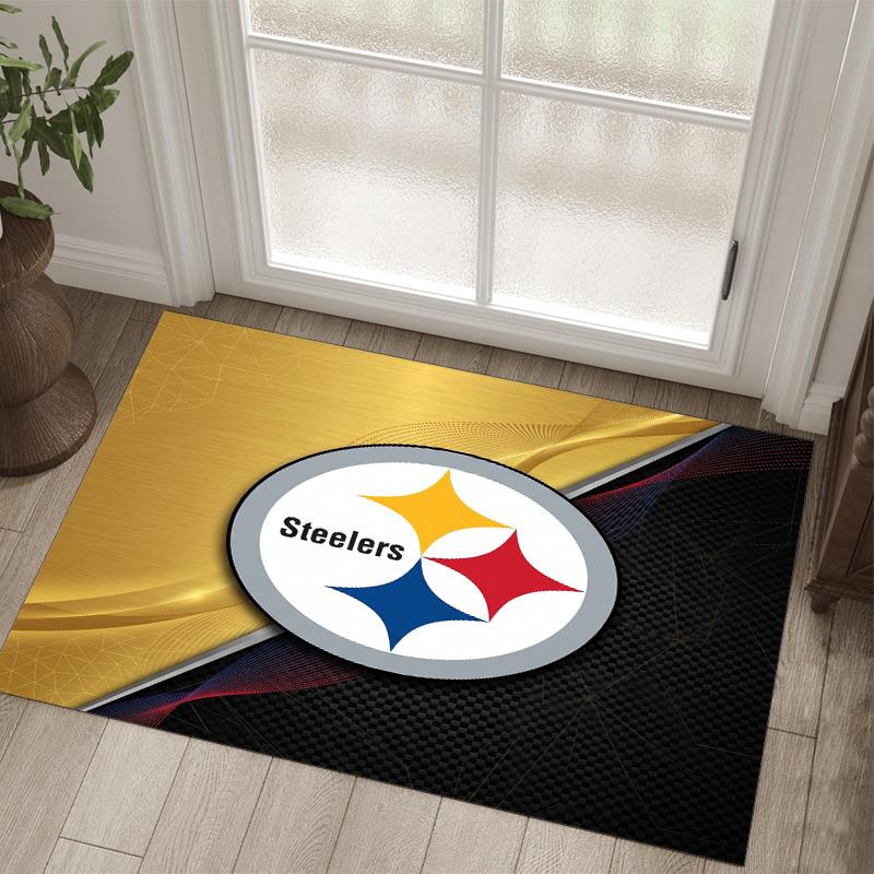 Tappeto in Cristallo di Velluto Design Pittsburgh Steelers Accogliente Non?Tappeto Stampato Antiscivolo per Camera da Letto Soggiorno Ingresso