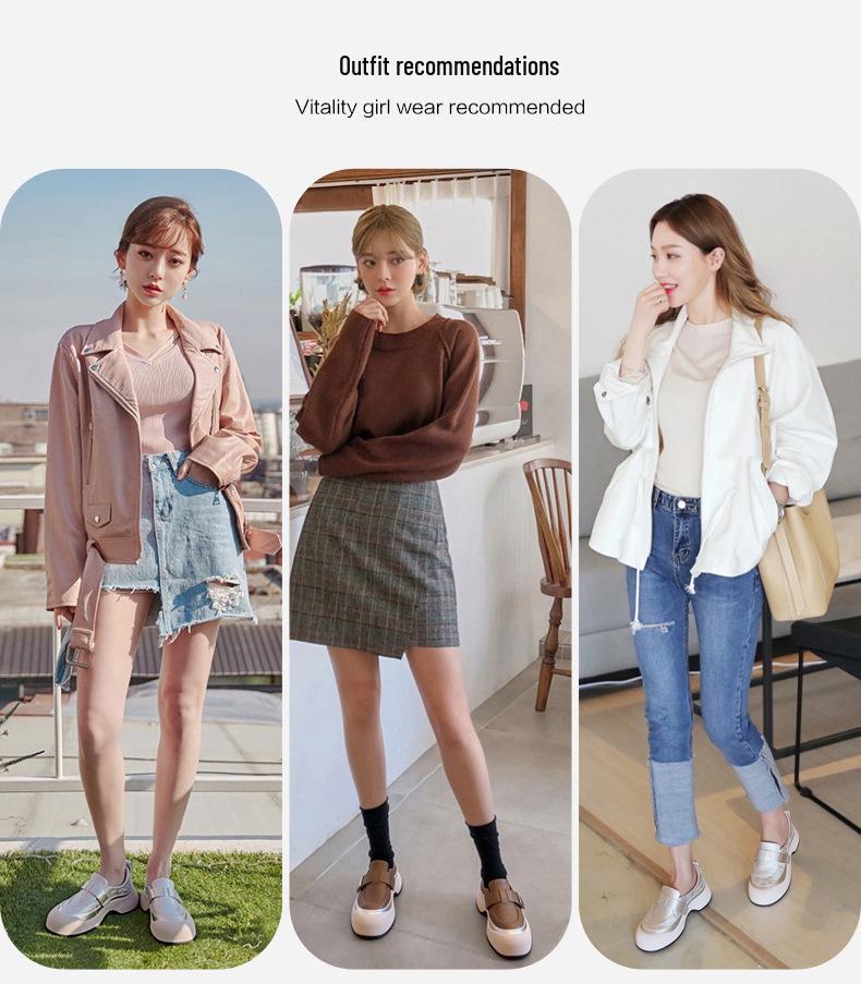 Women's Retro Leather Slip-On Sneakers - Breathable Spring/Summer Casual Low-Cut Shoes