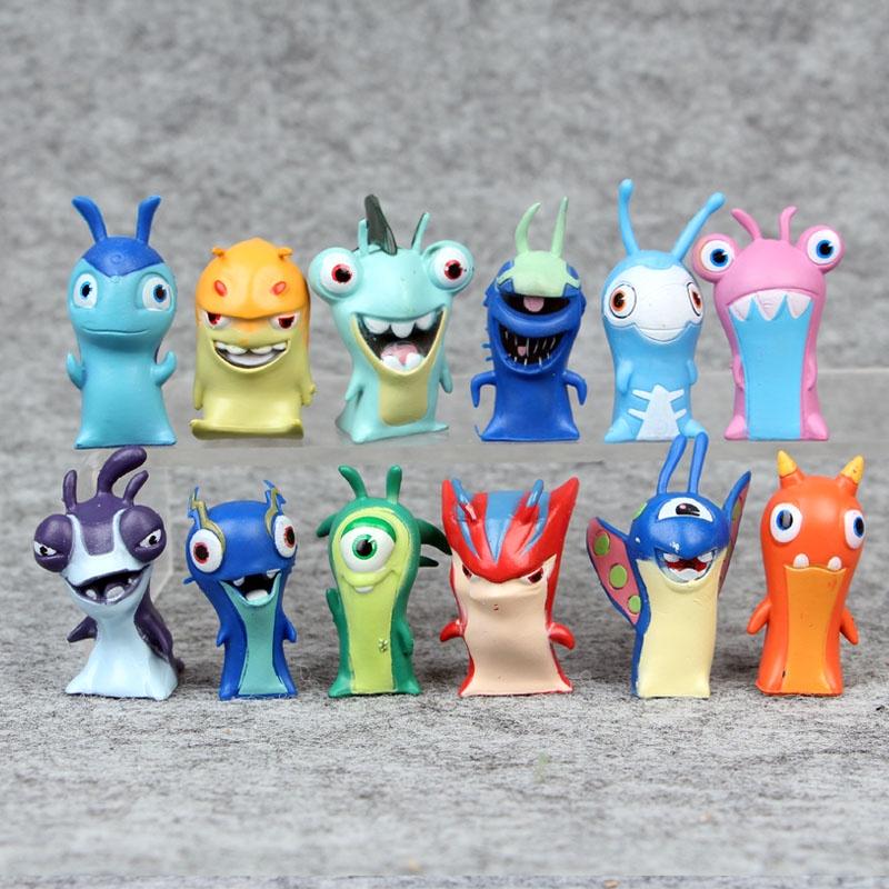 Lot Of 24 Premium Slugterra Action Figures Pvc Toys Featuring Burpy And Bludgeon Slugs Gift Set