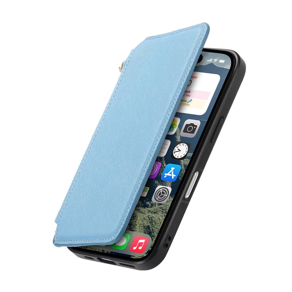 CASENEO For iPhone 16 Case Cross Texture Leather Detachable Magnetic Phone Cover