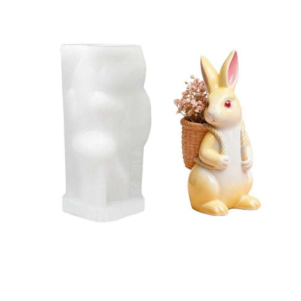 DIY Easter Bunny Mold 3D Resin Ornament Mold Easter Casting Supplies  for Plaster Aromatherapy