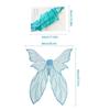 Magical Mermaid Fairy Wings Headpiece With Stickers Angel Wings Colorful Elf Cosplay Wing for Women Girls
