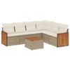 VidaXL Garden Lounge Set with Cushions 7 Pcs, Patio Sofas, Patio Furniture Set, Outdoor Furniture, Beige 3227689