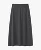 Suare Woman Cotton Banded Flare Skirt Charcoal