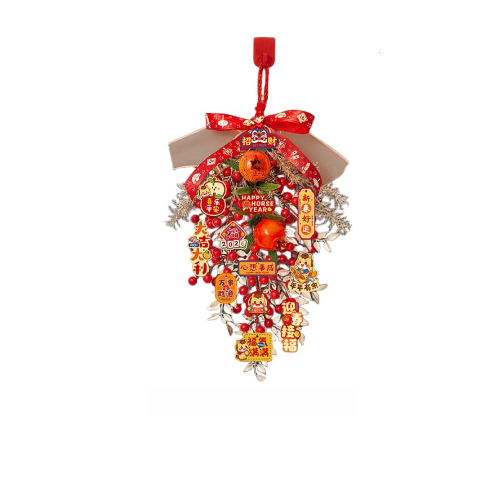 Door Hanging Decoration for Chinese New Year 2026 Horse Year Featuring Classic Cloth and Plastic Materials with Symbolic Motifs