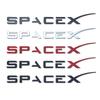 3D Chrome Red Black Logo Space X Emblem Letters Car Trunk Badge Decal For Tesla Model Y Model 3 Space X Sticker Accessories