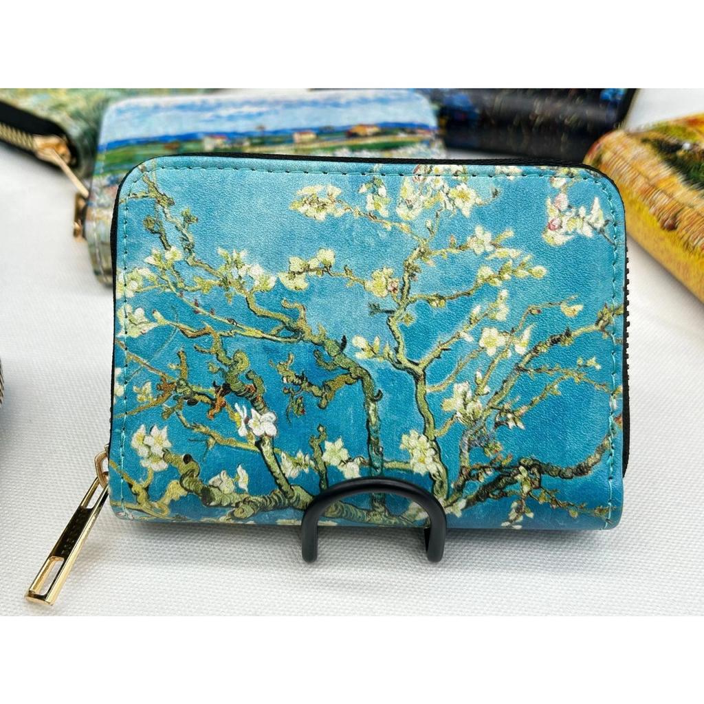 New PU Leather Printing Coin Card Zipper Wallet Fashion Van Gogh Paintings Men Women Credit Passport Card Bag Holder Souvenirs