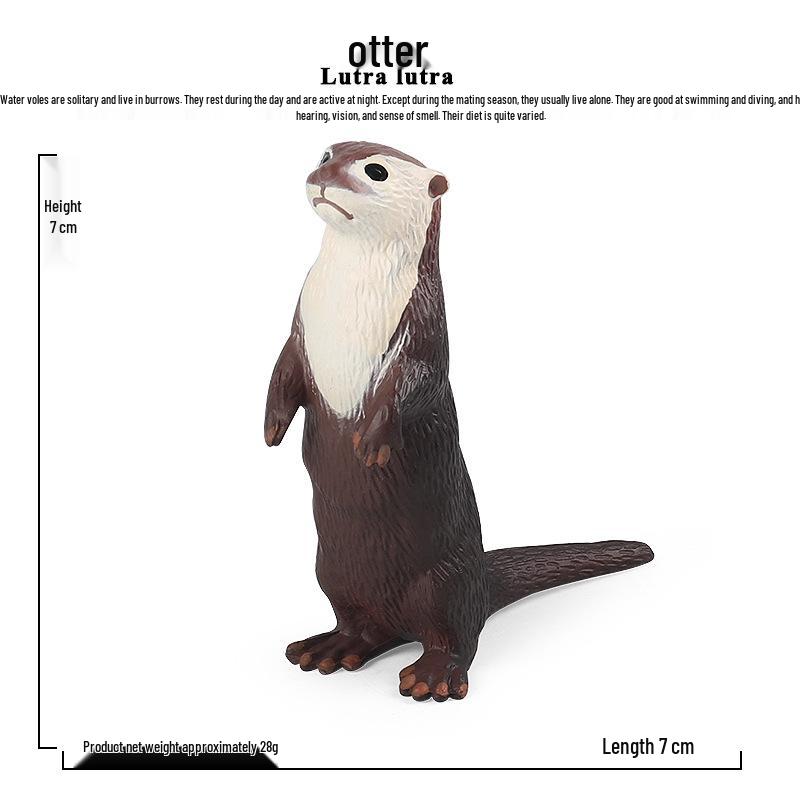 Wild Otter Water Weasel Model - Educational Animal Toy for Kids