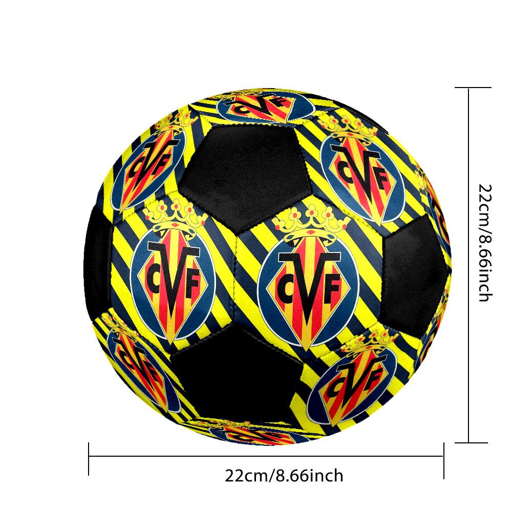 1PC Villarreal football size 5 soccer ball PrahaIndoor Soccer Ball Colorful All Ages Machine Stitched PVC Competition Ready Durable High-Bounce