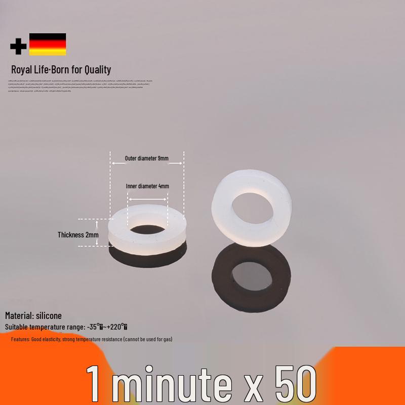 Black Rubber Silicone Waterproof Gasket Seal Washer for Water Heater & Shower - Nitrile Thickened, 4-6 Minutes