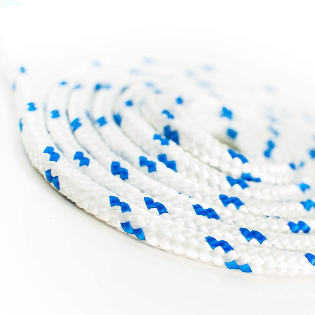 DQ-PP POLYPROPYLENSEIL - 18mm - 15m - Weiss - Traglast bis 2560 Flechtleine Textilseil Schnur Rope Kordel Kunststoffseil geflochten