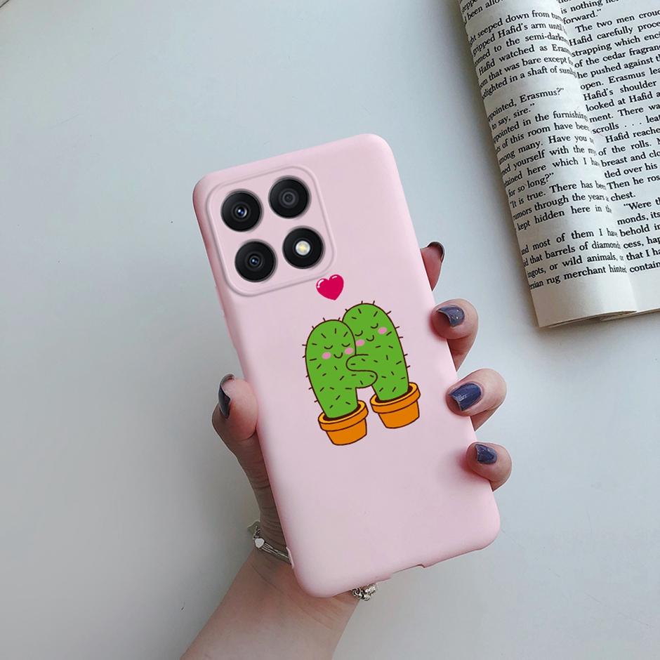 Fundas For Honor X8A 2023 Case Soft Silicone Cute Heart Back Cover Phone Cases for Huawei Honor X8a Case HonorX8A Coque Bumper