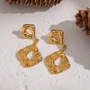 Xia Ling Geometric Pleated 18K Gold-Plated Stainless Steel Earrings