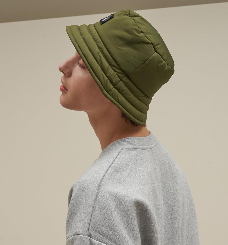 Chapéu Balde Logo Patch Golfe Proteção Frio Quente Esportes de Inverno Diário Estiloso [TECH SKIN] (Caqui)