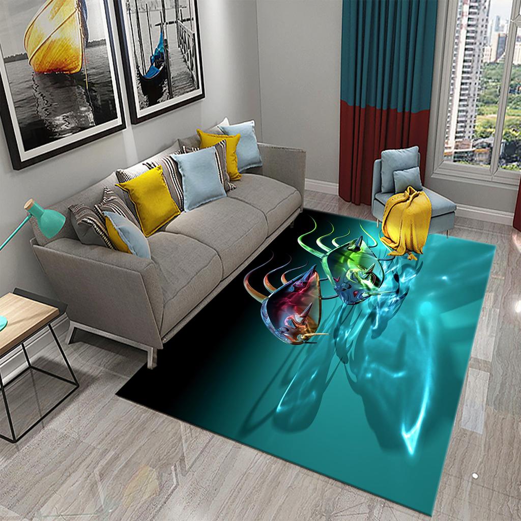 Living Room Kitchen Bedroom Entrance Rug Home Gift Cute Dreamy Goldfish Rug Bathroom Non-Slip Rug Mat