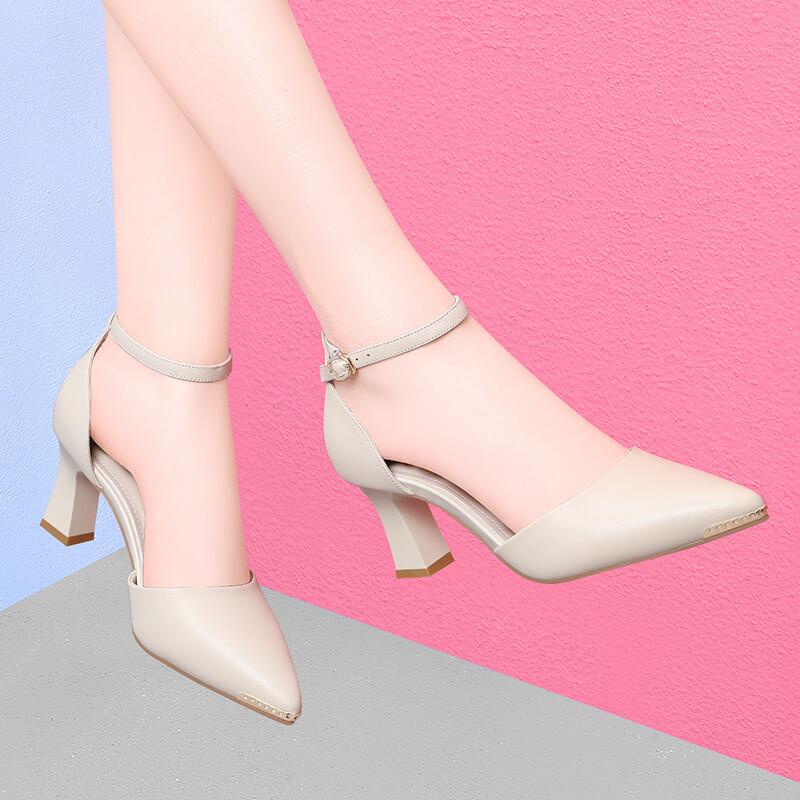 Fashion sandals summer casual shoes buckle temperament fashion new product pointed high heel good