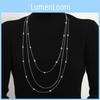 Pearl Chain Necklace With Multi Layer Design For Women And Men Fashion Accessory