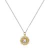 Sterling Sunflower Pendant Necklace Women Delicate Cross Chain Choker Elegant Floral Jewelry Gift