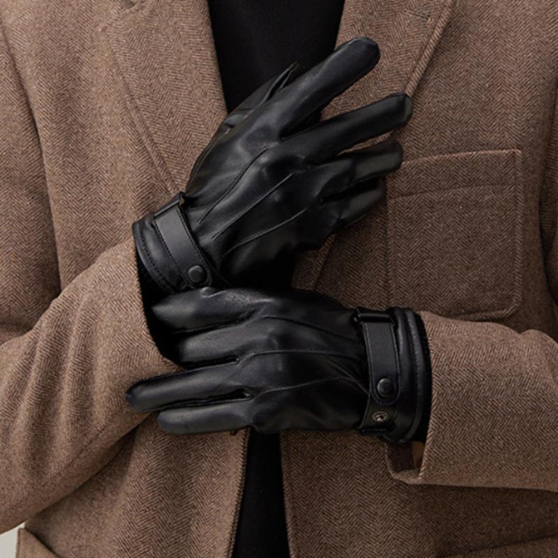 Mănuși de iarnă impermeabile pentru motocicletă Mănuși din piele pentru bărbați, termice, calde, cu ecran tactil interior, pentru motociclete MTB, pentru ciclism