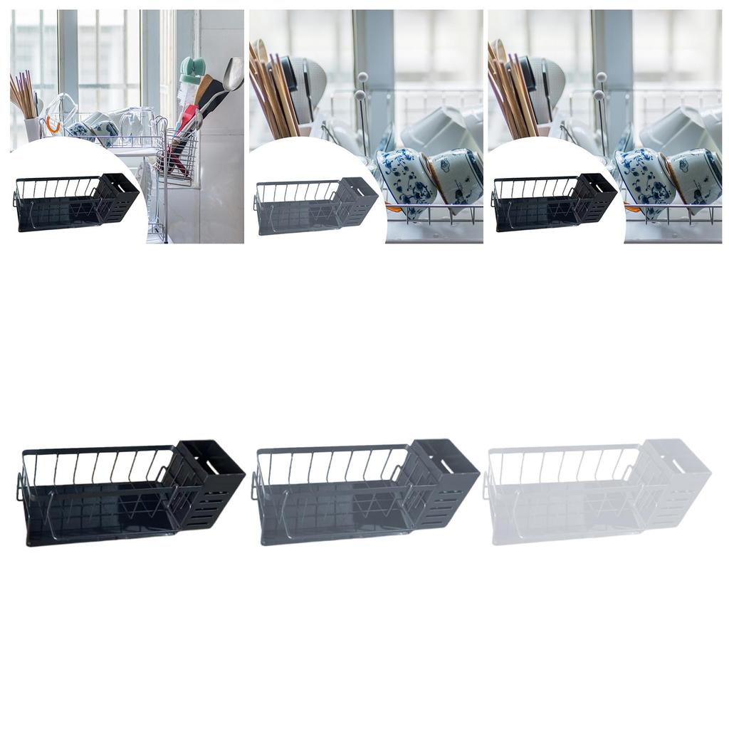 Carbon Steel Kitchen Sink Organizer Draining Rack Sponge Storage Tray for Home Hotel Restaurant