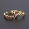 Nidin New Arrival 12 Styles Rainbow Crystal Rings for Women Adjustable AAA Cubic Zirconia Opening Geometric Ring Jewelry Gifts