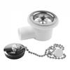 Compact Stainless Steel Sink Waste Drain for RVs and Boats Installation