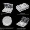 60Pcs/Set Double Buckle Design Round Coin Collection Holder Containers Capsule Professional PS Transparent Coin Storage Box
