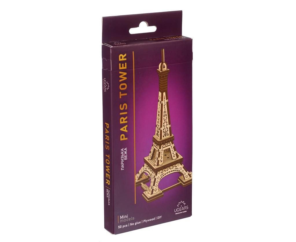 Ugears Eiffel Tower 70249 Wooden No Glue or Tools 3D Assembly Instructions For Beginners Puzzle, Required, Puzzle, Included,