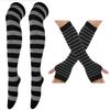 Multi Color Casual Gloves Women Girls Striped Long Socks Over The Knee Socks Thigh High Stockings