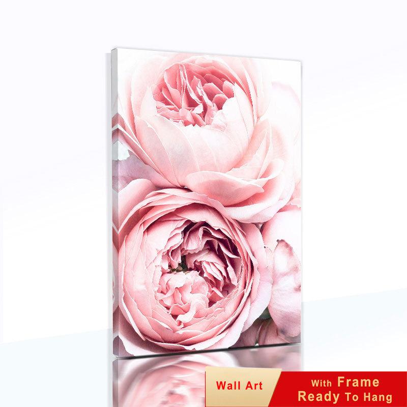 Flower Sheets for Paintings On The Wall Canvas Painting Decorative Pictures for Living Room with Frame Modern Decoration Table