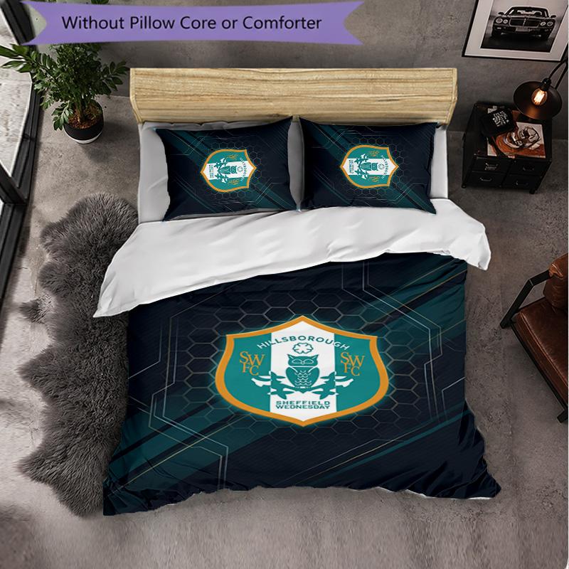 Biancheria da Letto a Tema Sheffield Wednesday Set 3 Pezzi Copripiumino Biancheria da Letto Decorativa Per Camera Adolescenti Decorazione Casa