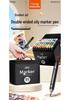 Dual Tip True Color Oil-Based Markers: 48 Vibrant Colors for Elementary Students' Art, Anime Design, and Graffiti.