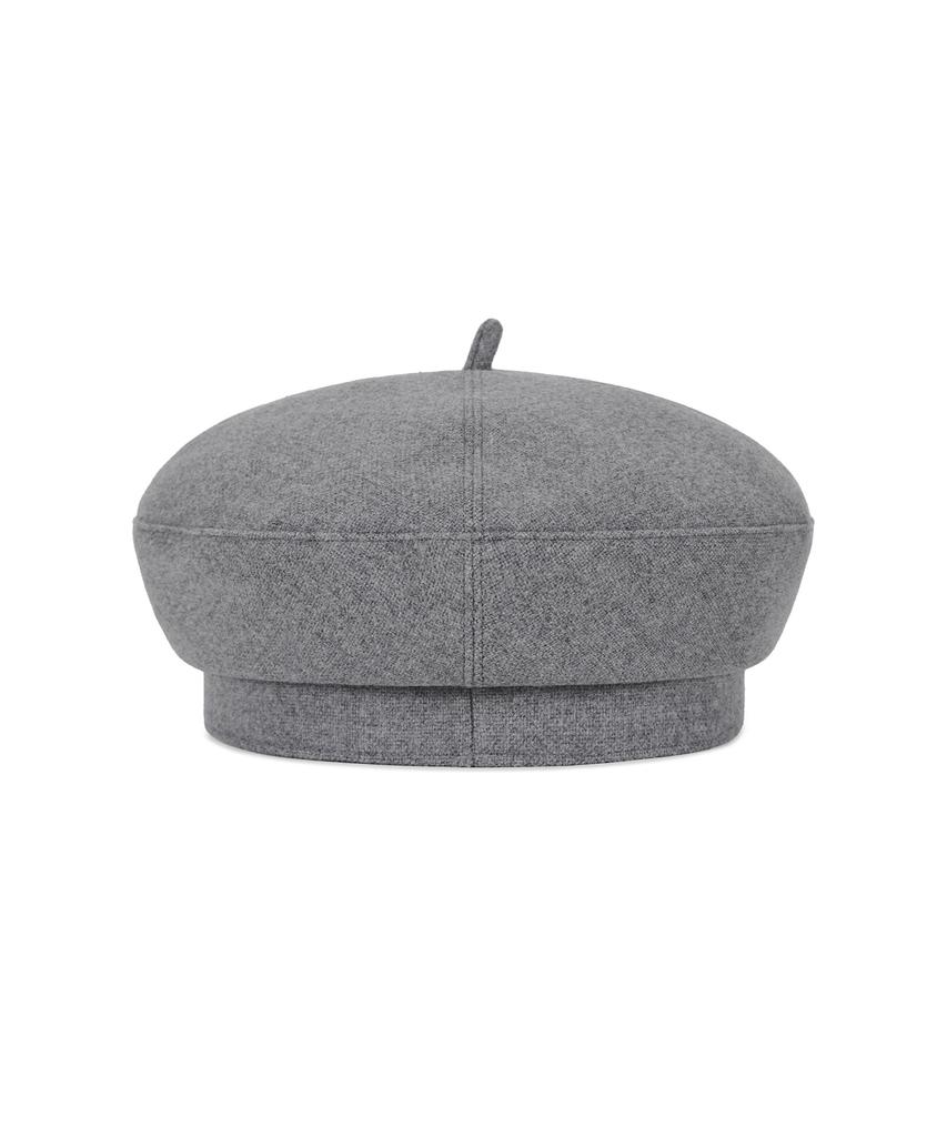 Bajal Va Curved Oval Metal Blended Beret Grey