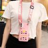 3D Wallet Silicone Bag Phone Case For iPhone 8 7 6 6s 5 Plus X XR XS Max SE With Crossbody Lanyard Strap Cover