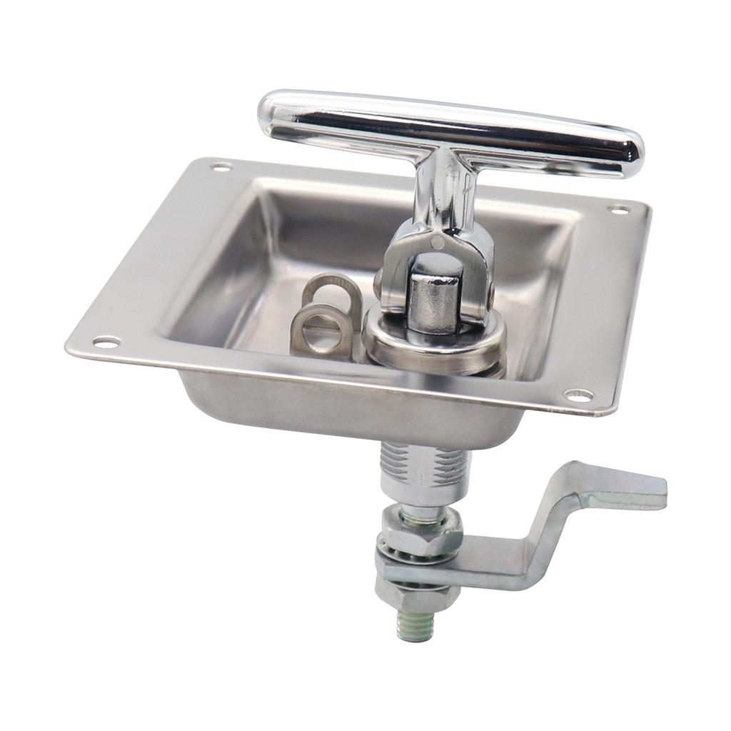 Multifunctional T Type Lock Latch with Foldable Handle for Boats Campers Truck Panel Trailer Secure Cabinet Door Locking