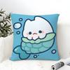 Cute Cartoon Animal Companion Patterns Pillow Case Cotton Linen Fabric Square Zipper Pillowcase Home Decorative Living Room