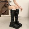 Winter Thick Sole Woman Short Plush High Boot Fashion Butterfly-knot Back Zippers Shoes Women's Slim Knight Long Booties