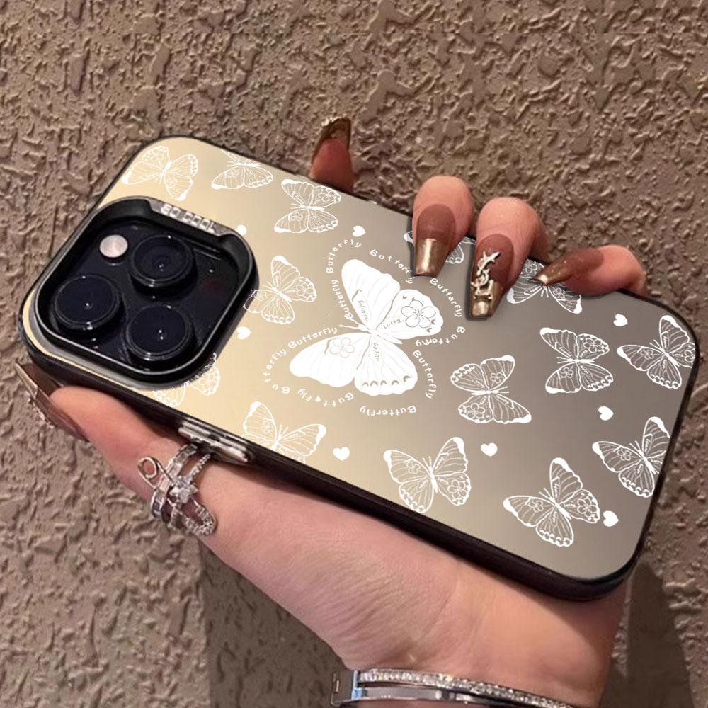 Fashion Butterfly Case For Tecno Pova 7 4G 5G Pova 7 Pro 5G Shockproof Bumper For Tecno Pova 7 Neo 4G Silvery IMD Phone Cases
