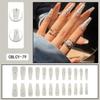O2 Long Wearable Removable Nail Patches: Pointed Press-On False Nails for Nail Art