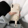 Pearl Wristband Mobile Phone Case Is Suitable For Iphone16 All-Inclusive Anti-Drop Apple 15 Solid Color 14 Matte 8Plus Soft X